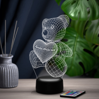 3D светильник  Светильник "Мишка с именем Анастасия"