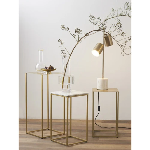 Набор из 2-х столиков mayen gold, золотистые