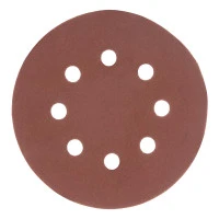 Круг абразивный на ворсовой подложке под "липучку", перфорированный, P 600, 125 мм, 5 шт Matrix