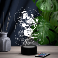 3D светильник  Светильник "Дед Мороз и Снегурочка"