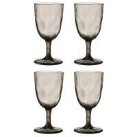 Набор бокалов из акрила hollow для вина, 430 мл, серо-коричневый, 4 шт.