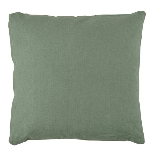 Подушка декоративная из хлопка мятного цвета с авторским принтом из коллекции freak fruit, 45х45 см