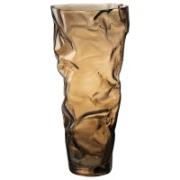 Ваза crumpl, 32 см, коричневая