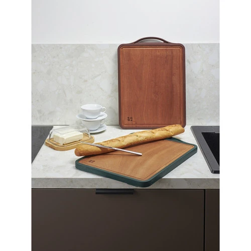 Доска разделочная двусторонняя из пшеничного волокна и черного дерева arlett, 44,5х30,5 см, сливовая