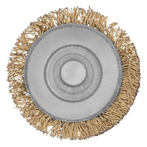 Щетка для дрели, 30 мм, плоская со шпилькой, латунированная витая проволока Matrix