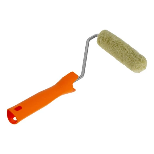 Мини-валик в сборе "Фасадные работы", 110 мм, ворс 12 мм, D 16 мм, D ручки 6 мм, полиакрил, полиэстер Сибртех