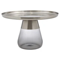 Столик кофейный dahl, D70,5 см, матовый хром/серый