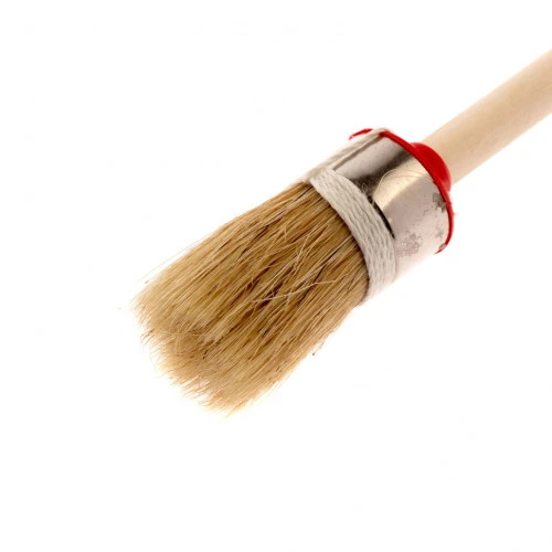 Кисть круглая, Профи №4 (25 мм) натуральная щетина, деревянная ручка MTX