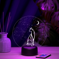 3D светильник  Светильник "Ночная кошка"