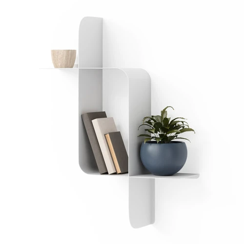 Набор металлических настенных полок montage, 2 шт., белый