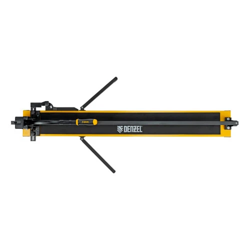 Плиткорез рельсовый 1200х16мм, каретка на подш., стальная станина, усил. рукоятка-пенал Denzel