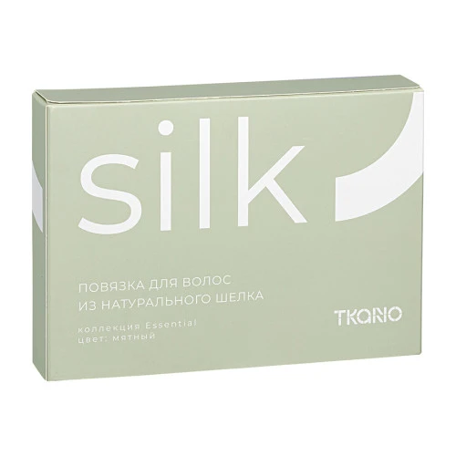 Повязка для волос из натурального шелка мятного цвета из коллекции essential