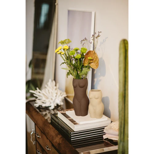 Ваза для цветов body, black, 23 см