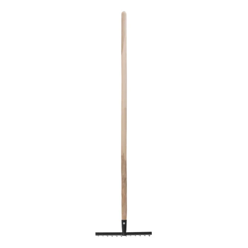 Грабли стальные, 300х1300 мм, 12 витых зубьев, деревянный черенок, Сибртех