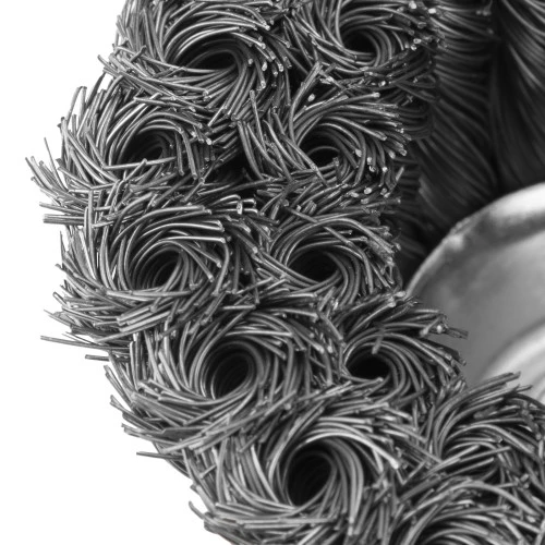 Щетка для УШМ, 100 мм, М14, "чашка", двухрядная, крученая проволока 0.35 мм Matrix