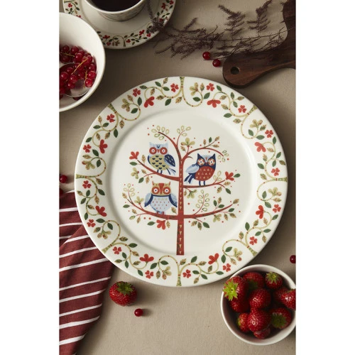 Набор тарелок owl из коллекции birds of paradise в подарочной упаковке, D28 см, 2 шт.