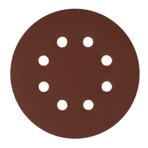 Круг абразивный на ворсовой подложке под "липучку", перфорированный, P 180, 125 мм, 5 шт Сибртех