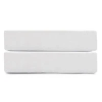Простыня на резинке из сатина белого цвета из коллекции essential, 180х200х30 см
