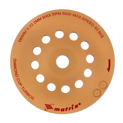 Чашка алмазная зачистная, 180 мм, турбо Matrix