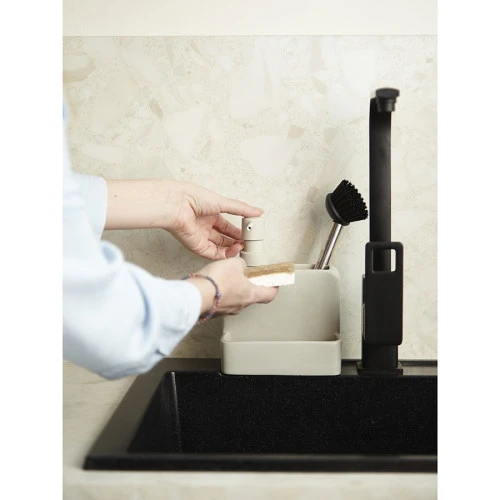 Диспенсер для мыла noble, 280 мл, светло-серый