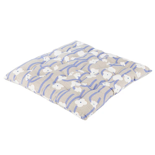 Подушка на стул из хлопка с принтом Полярный цветок из коллекции scandinavian touch, 40х40 см