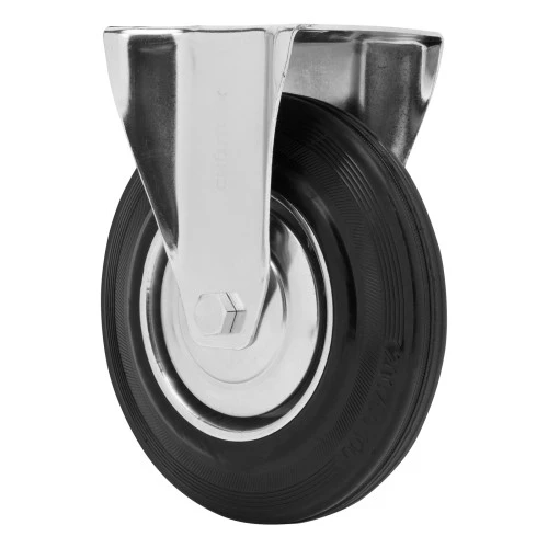 Колесо неповоротное D 200 мм, крепление  платформенное Сибртех