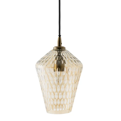 Светильник подвесной mystic aura, D19 см, янтарно-золотой