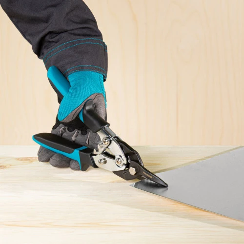 Ножницы по металлу"Piranha"усиленные, 255 мм, прямой рез, сталь СrMo, двухкомпонентные рукоятки Gross