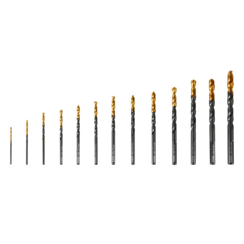Набор сверл по металлу, 1,5-6,5 мм, HSS-Tin, Golden Tip, 13 шт Denzel