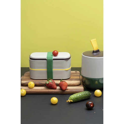 Ланч-бокс с приборами food time, 1 л, серый