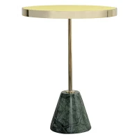 Столик кофейный kaya, D40,8 см, золотистый/зеленый