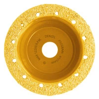 Чашка твёрдосплавная зачистная,125 мм, Наклонная, мелкое зерно #32// Denzel