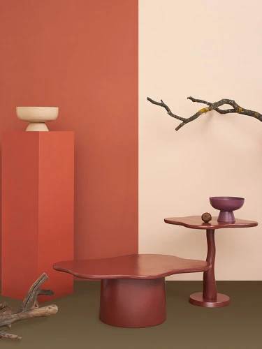 Столик приставной fluid, 56х49 см, сепия