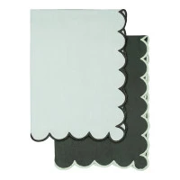 Набор кухонных полотенец с контрастным кантом зеленого цвета из коллекции trendy ruffles, 50х70 см