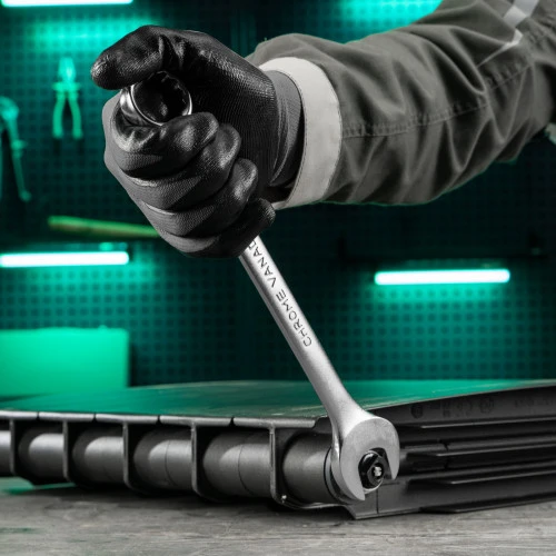 Ключ комбинированный, 25 мм, CrV, матовый хром Stels