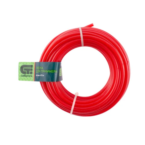 Леска для триммера круглая, 4.0 мм х 10 м, Сибртех