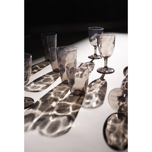 Набор стаканов из акрила hollow, 550 мл, серо-коричневый, 4 шт.