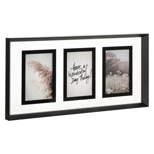 Рамка для фотографий pleasant moments, 24х49 см, белая/черная