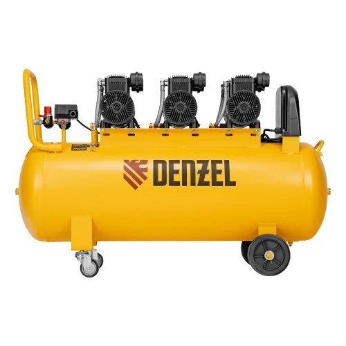 Компрессор безмасл. малошумн. DLP-4500/150, 4,5 кВт, 3х1,5 кВт,150 л, 2850 об/мин,750 л/мин Denzel