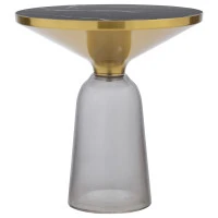 Столик кофейный odd, D50 см, мрамор/черный