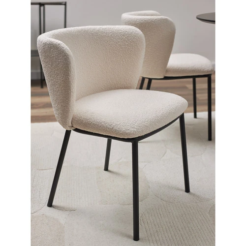 Стул foggy, букле, молочный