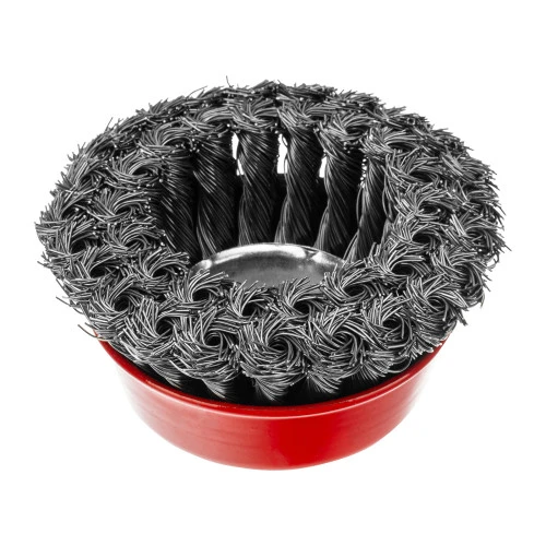 Щетка для УШМ, 100 мм, М14, "чашка", двухрядная, крученая проволока 0.5 мм Matrix