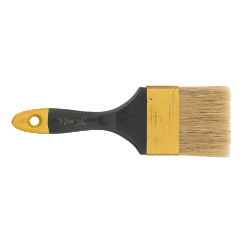 Кисть плоская "Профи" 3", натуральная щетина, деревянная ручка MTX