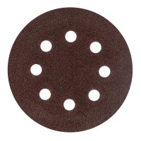 Круг абразивный на ворсовой подложке под "липучку", перфорированный, P 40, 125 мм, 5 шт Сибртех