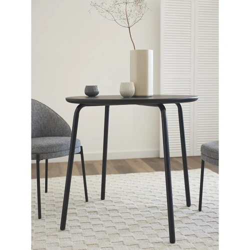 Стол обеденный round, D80 см, черный