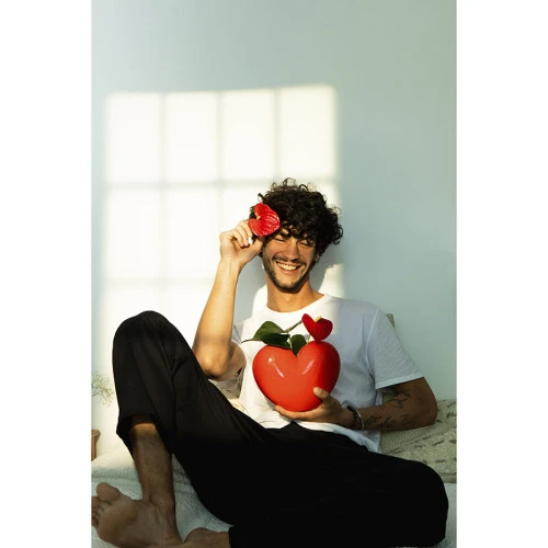 Ваза для цветов love, 15,5 см, красная