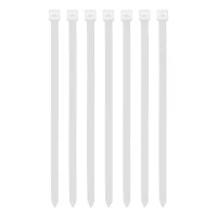 Хомуты, 200 х 8 мм, пластиковые, белые, 100 шт Сибртех