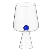 Бокал для вина orb, 400 мл, прозрачный/синий