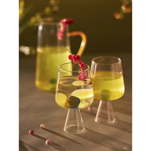 Бокал для вина orb, 400 мл, розовый/зеленый