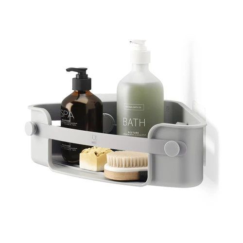 Органайзер для душа угловой flex adhesive, серый